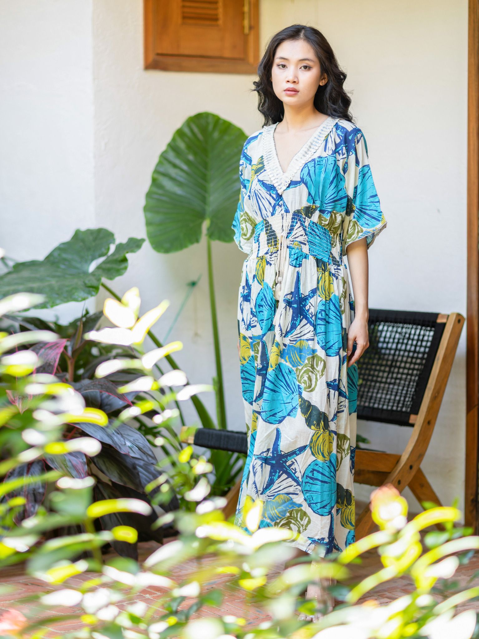 Maxi Cotton Phối Ren Isla Bonita