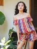 Jumpsuit Trễ Vai Vẽ Ánh Kim Isla Bonita
