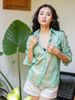 Áo Sơ Mi Vẽ Ánh Kim Cotton Isla Bonita