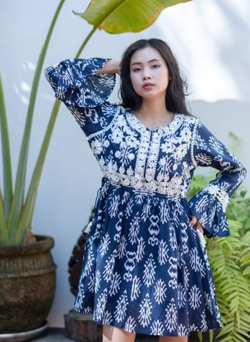 Đầm Boho Phối Ren Cotton Isla Bonita 