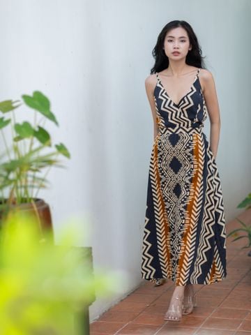  Maxi 2 Dây Hở Lưng Cotton Isla Bonita 