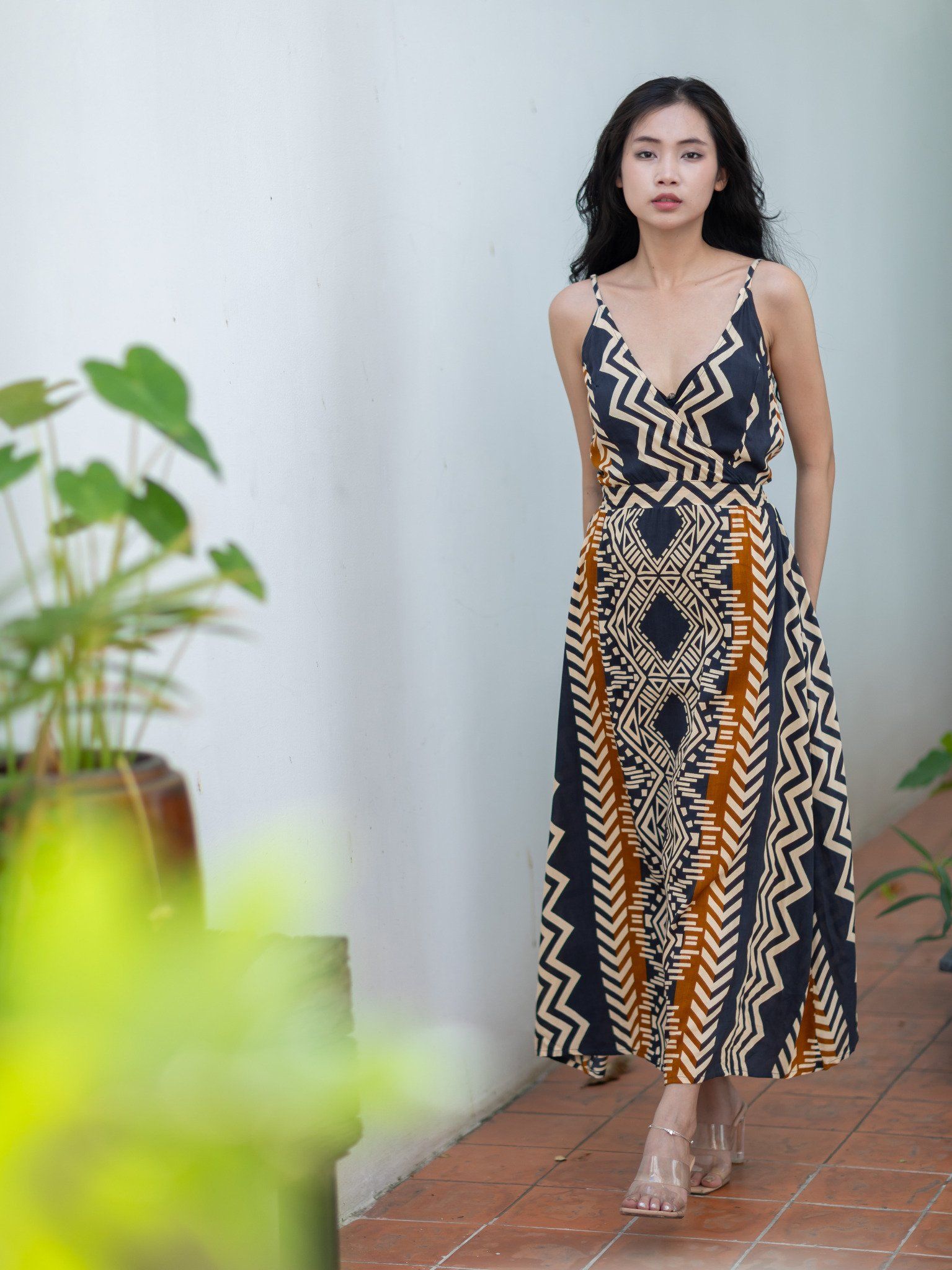 Maxi 2 Dây Hở Lưng Cotton Isla Bonita