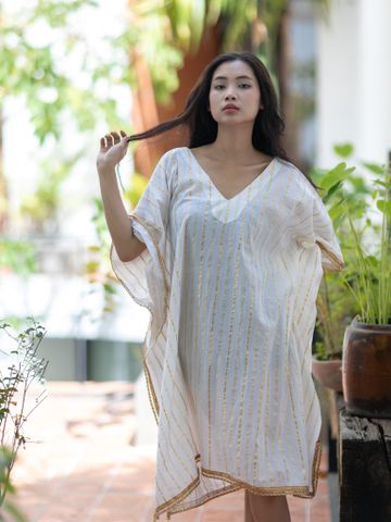  Đầm Trắng Cánh Dơi Cotton Isla Bonita 