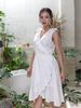 Đầm Cotton Trắng Cao Cấp Luna Llena