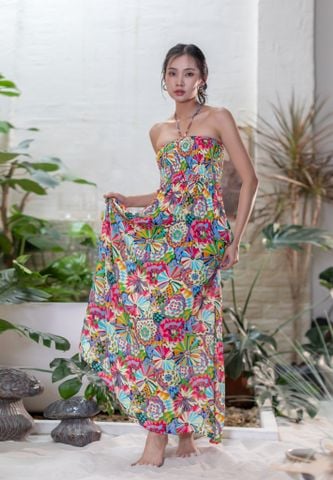  Maxi Hoa Cotton Cao Cấp Luna Llena 