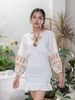 Đầm Boho Thêu Cotton Cao Cấp Luna Llena