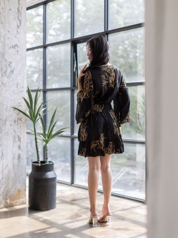  Đầm Vẽ Ánh Kim Cotton Isla Bonita 