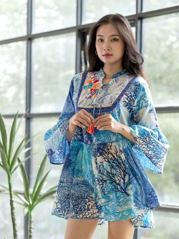  Đầm Kết Cườm Cotton Isla Bonita 