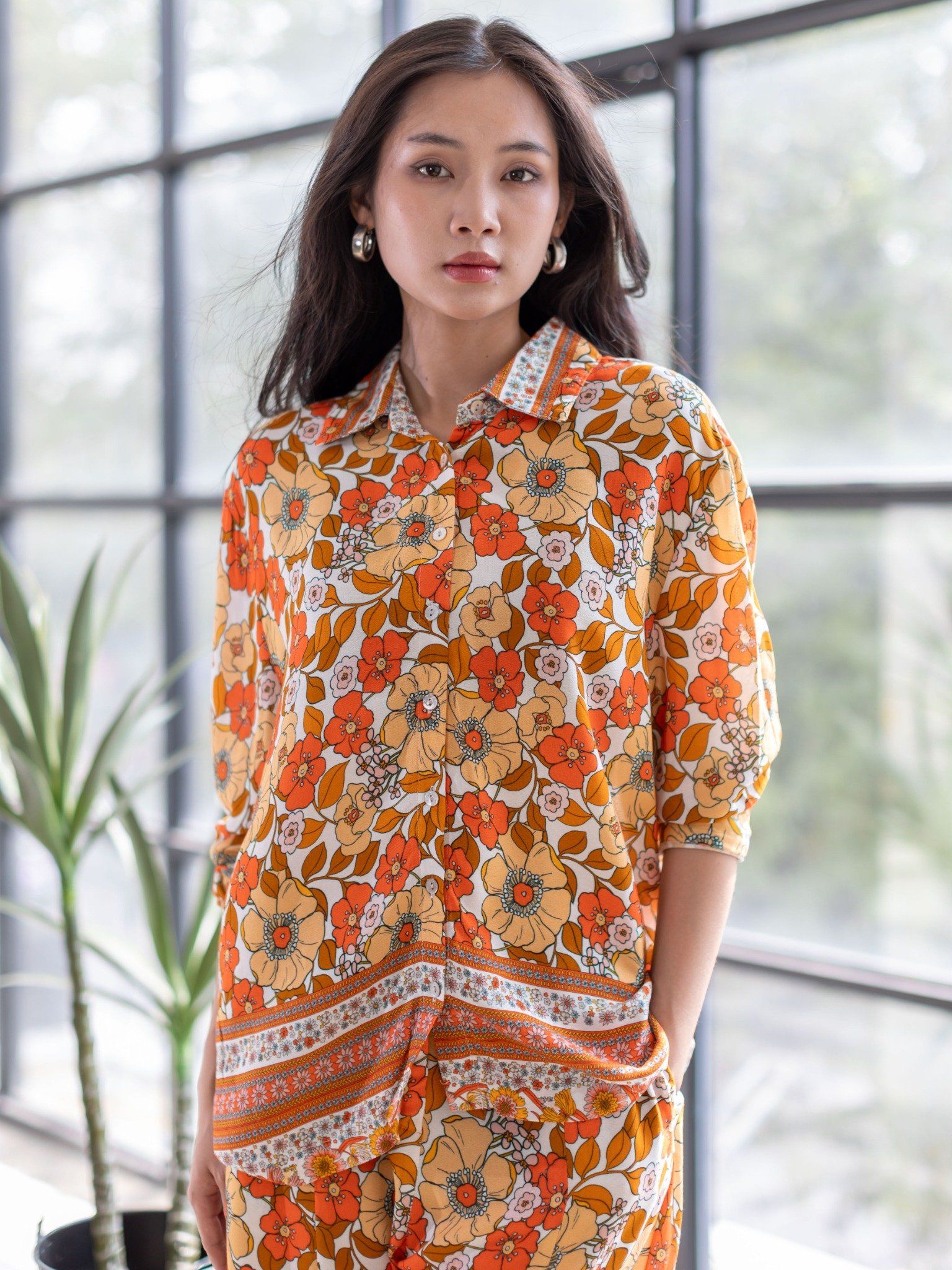 Áo Hoa Cotton Cao Cấp Luna Llena