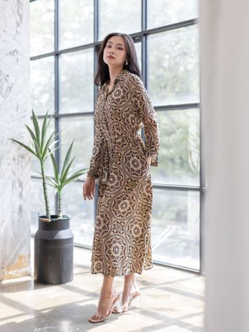  Maxi Sơ Mi Lụa Ánh Kim Isla Bonita 