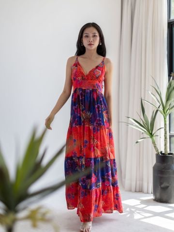  Maxi Đỏ Kết Hạt Cotton Isla Bonita 