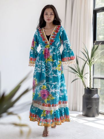  Maxi Boho Phối Ren Isla Bonita 