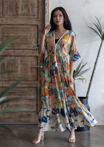  Đầm Boho Hoa Cotton Isla Bonita 