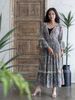 Maxi Hoa Kết Ánh Bạc Cotton Isla Bonita