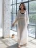 Maxi Trắng Dài Tay Cotton Isla Bonita