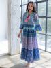 Maxi Hoa Phối Ren Ánh Bạc Cotton Isla Bonita