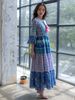 Maxi Hoa Phối Ren Ánh Bạc Cotton Isla Bonita