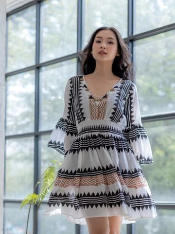  Đầm Boho Kết Cườm Cotton Isla Bonita 