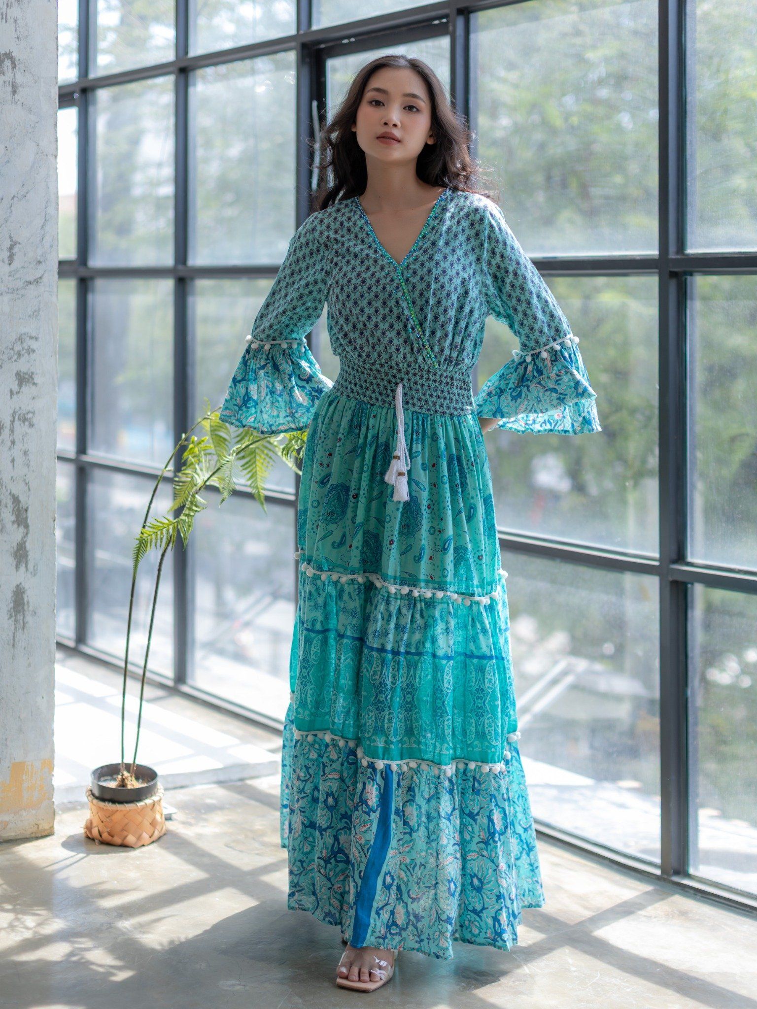 Maxi Kết Hạt Cotton Isla Bonita