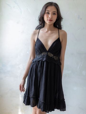  Đầm Phối Ren Cotton Cao Cấp Luna Llena 