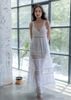Maxi Trắng Phối Ren Cotton Cao Cấp