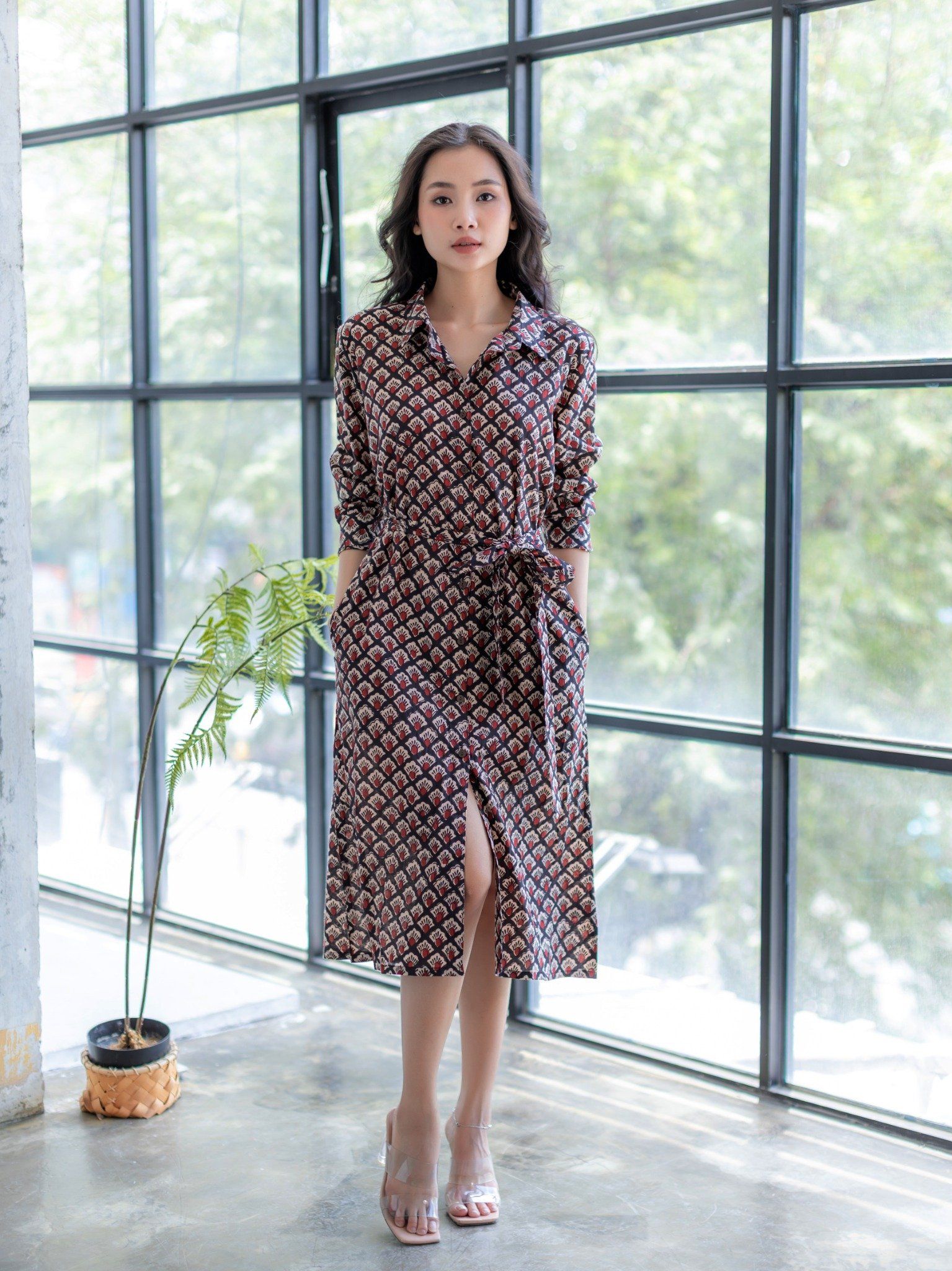 Đầm Midi Sơ Mi Cotton Isla Bonita