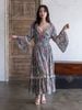 Maxi Hoa Kết Ánh Bạc Cotton Isla Bonita