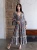 Maxi Hoa Kết Ánh Bạc Cotton Isla Bonita