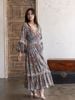 Maxi Hoa Kết Ánh Bạc Cotton Isla Bonita