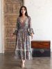 Maxi Hoa Kết Ánh Bạc Cotton Isla Bonita