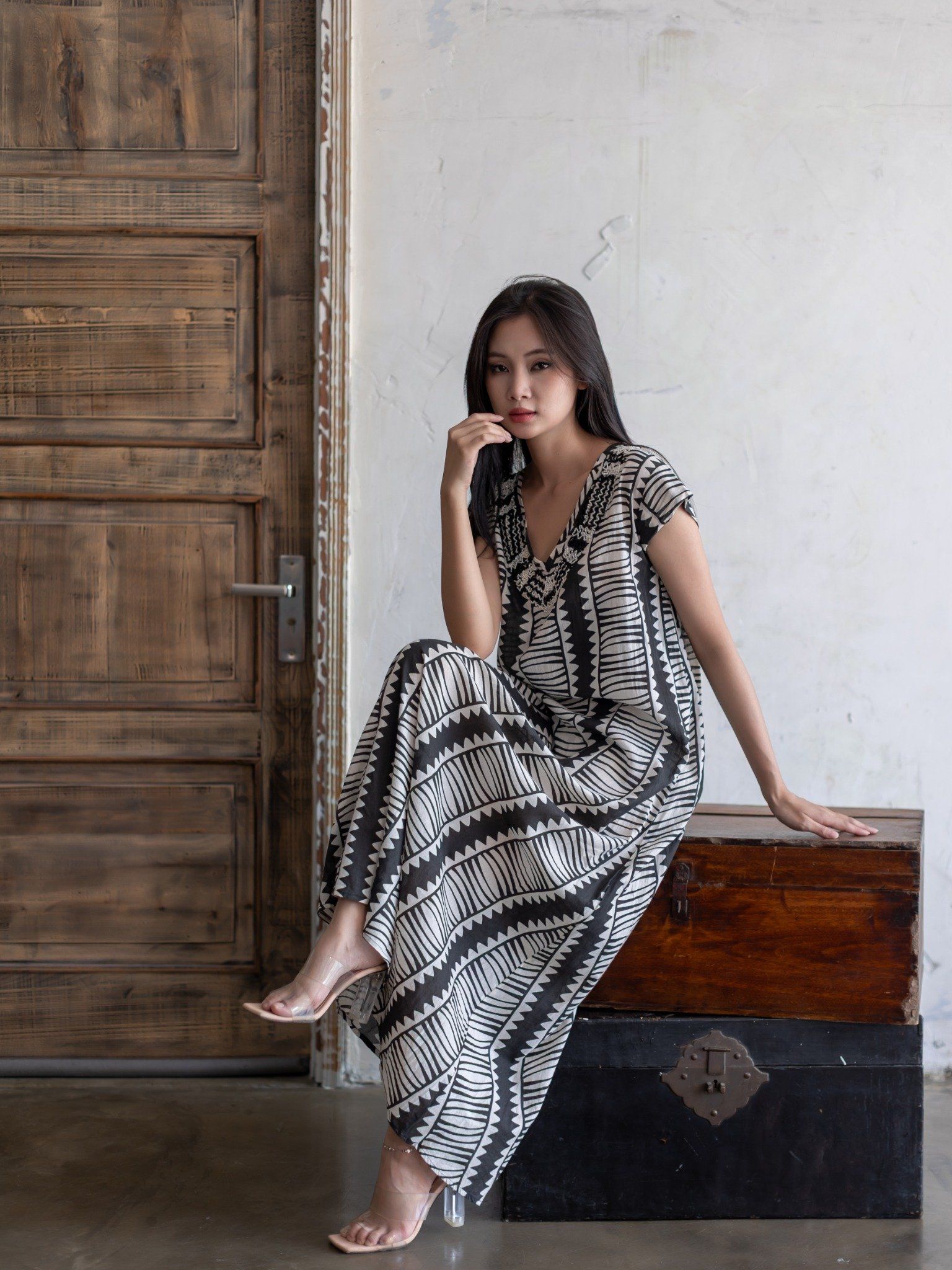 Maxi Thêu Cotton Cao Cấp Isla Bonita