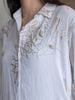 Đầm Sơmi Trắng Vẽ Ánh Kim Kết Hạt Cotton Isla Bonita