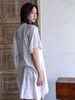Đầm Cánh Dơi Trắng Vẽ Ánh Bạc Kết Cườm Cotton Isla Bonita
