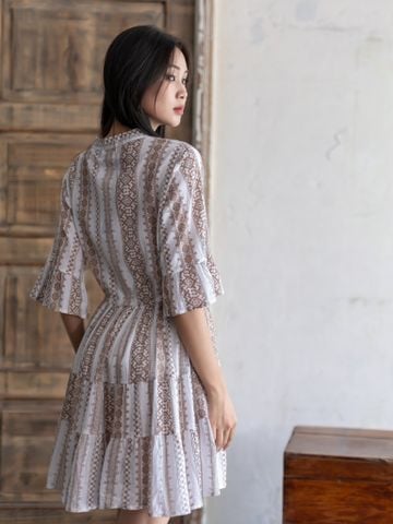  Đầm Boho Thêu Kết Cườm Cotton Isla Bonita 