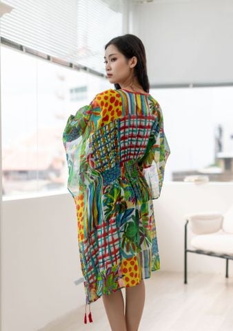  Đầm Voan Kết Hạt Kim Loại Cotton Voan Isla Bonita 