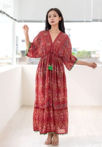  Maxi Cánh Dơi Đỏ Cotton Isla Bonita 