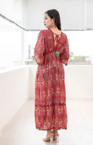  Maxi Cánh Dơi Đỏ Cotton Isla Bonita 