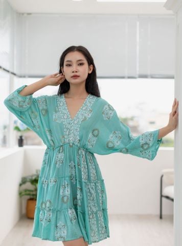  Đầm Kimono Ánh Kim Cotton Cao Cấp Isla Bonita 