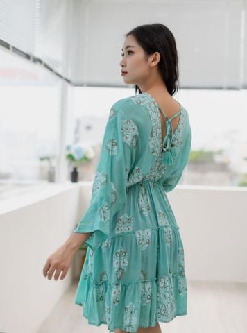  Đầm Kimono Ánh Kim Cotton Cao Cấp Isla Bonita 