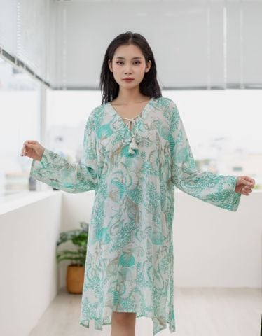  Đầm Boho Ánh Kim Cotton Isla Bonita 