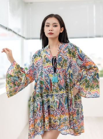  Đầm Boho Kết Hạt Cototn Isla Bonita 