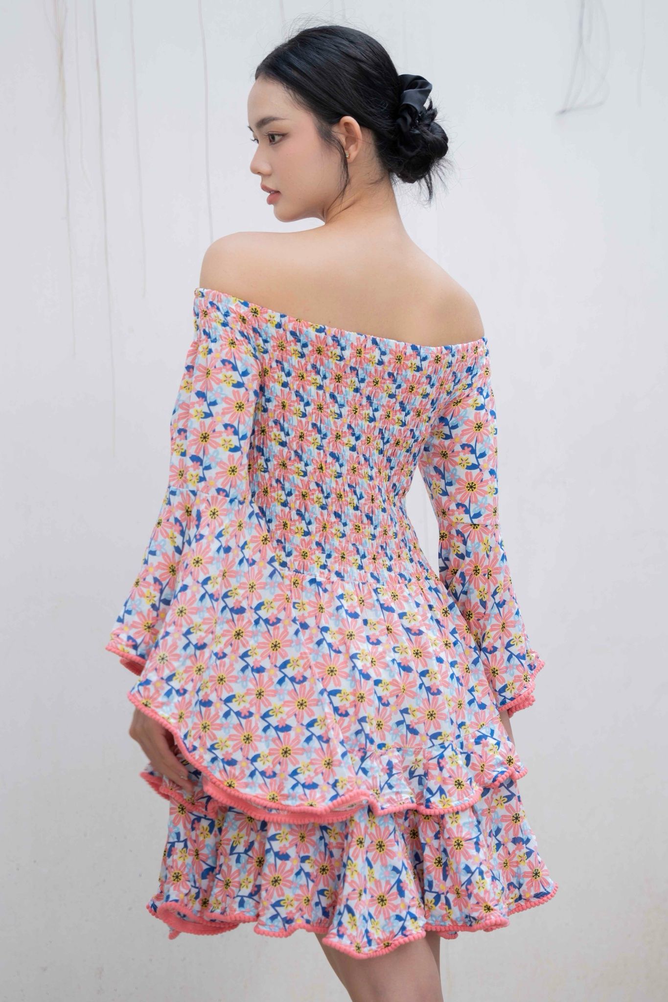 Đầm Trễ Vai Cotton Luna Llena
