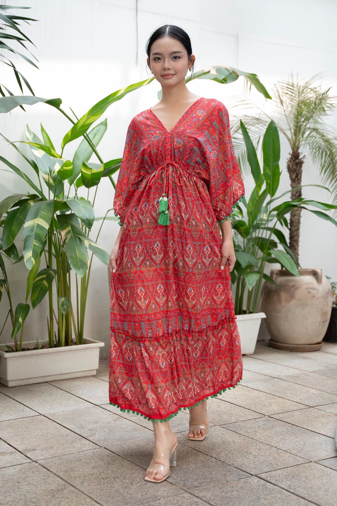 Maxi Cánh Dơi Đỏ Cotton Isla Bonita
