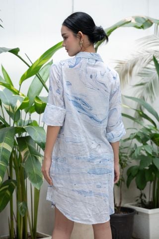  Đầm Sơ Mi Kết Hạt Cotton Isla Bonita 