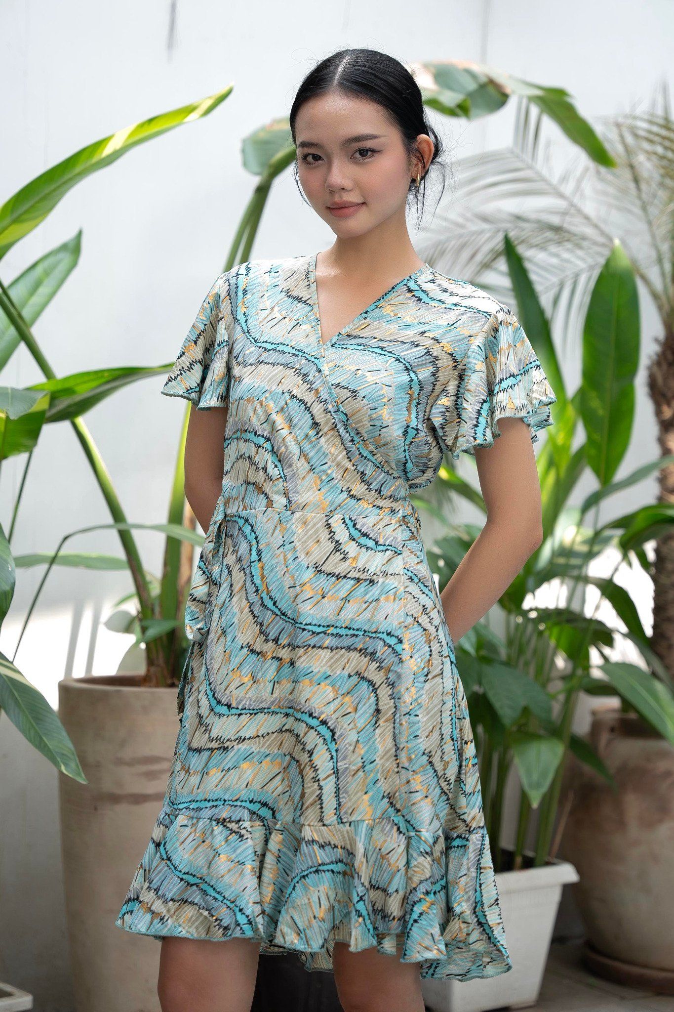 Đầm Vẽ Ánh Kim Isla Bonita