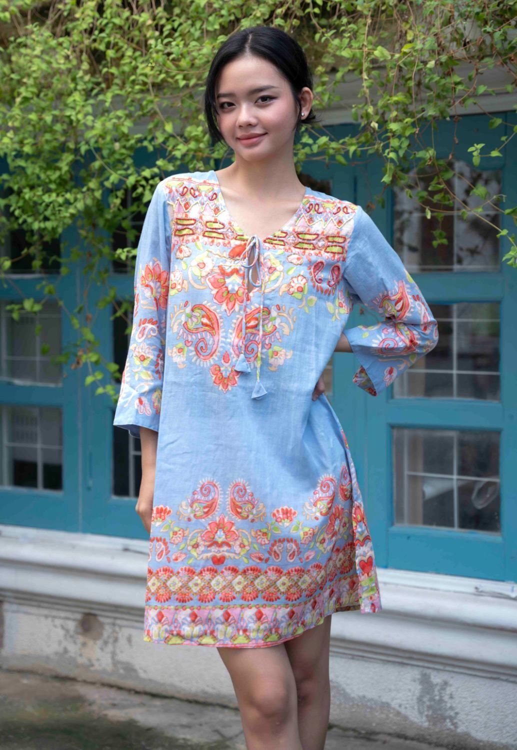 Đầm Kết Cườm Cotton Isla Bonita