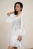 Đầm Trắng Ibiza Kết Hạt Ánh Kim Cotton Isla Bonita