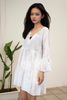 Đầm Trắng Ibiza Kết Hạt Ánh Kim Cotton Isla Bonita