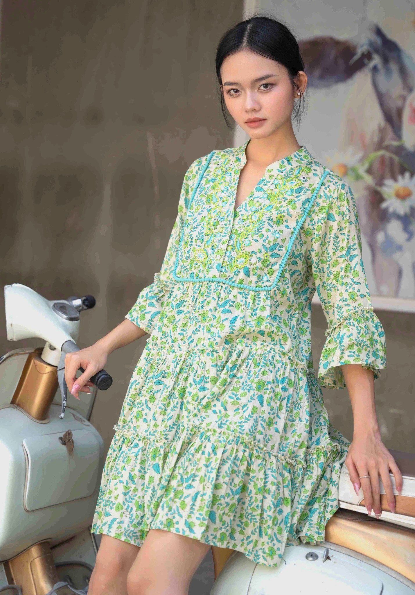 Đầm Boho Hoa Cotton Isla Bonita