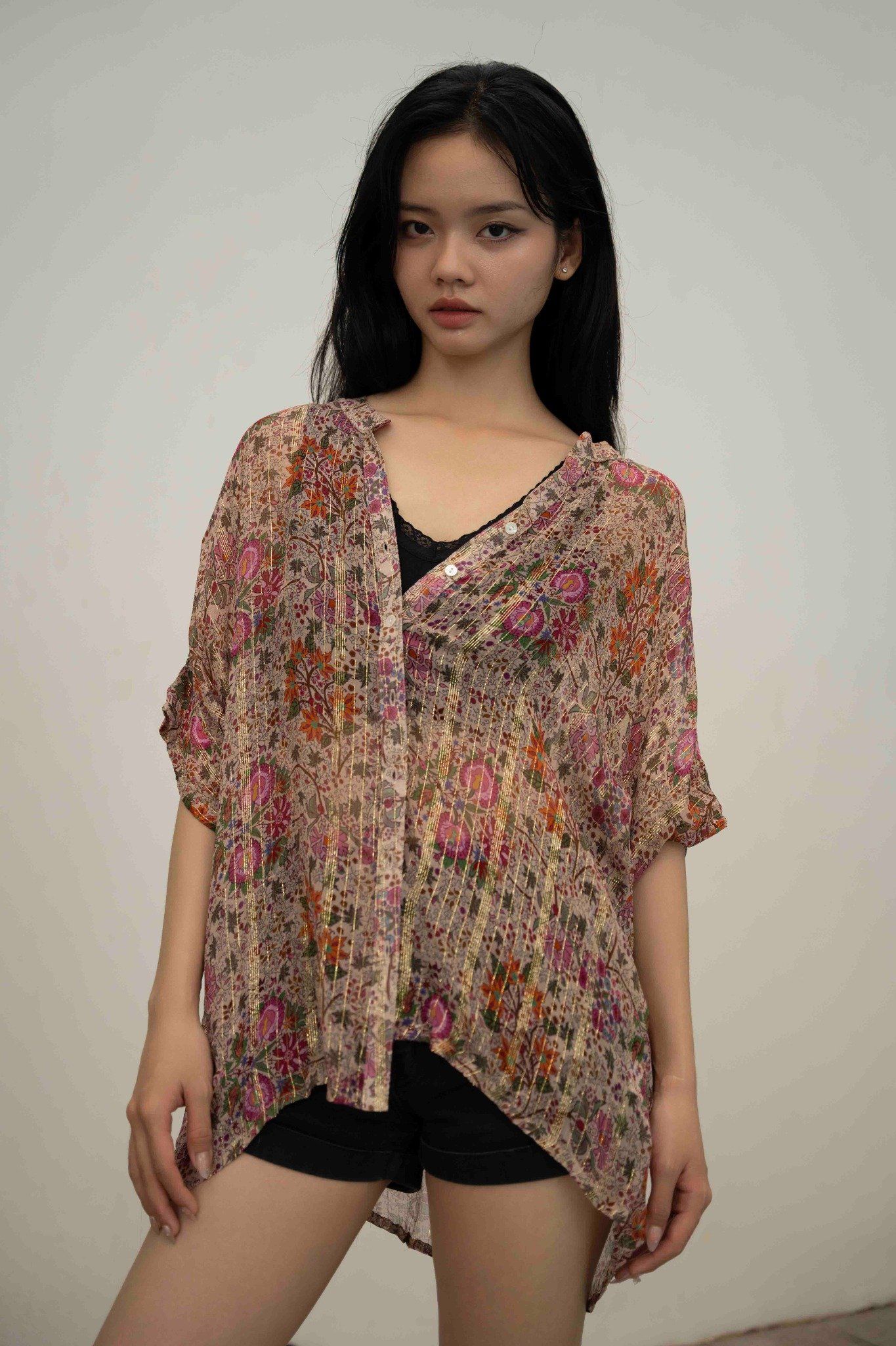 Áo Ánh Kim Cotton Voan Cao Cấp Luna Llena